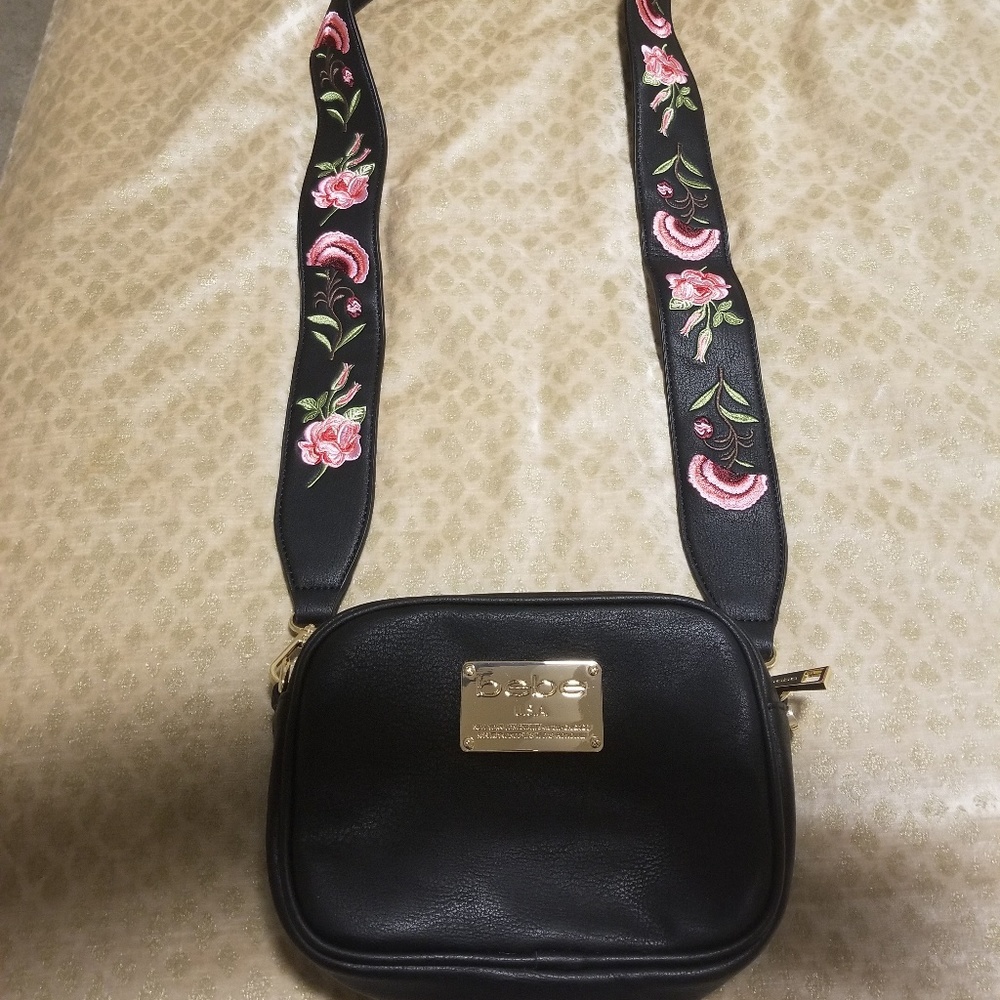 Bebe black crossbody purse